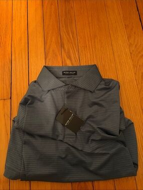 Peter Millar Men’s Tour Logo Empire Performance Jersey Polo (Sold out Worldwide)